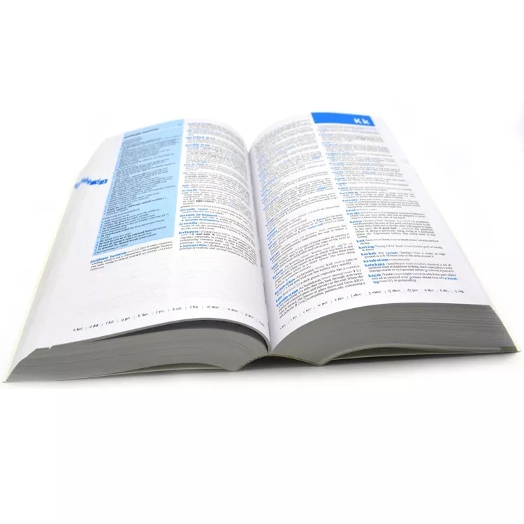 Service d'impression offset de dictionnaire Carton Papier d'art Couleur CMJN