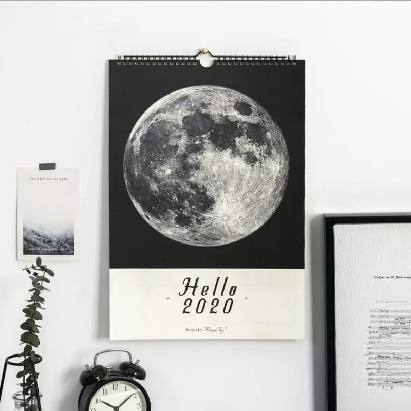 Impression offset 4c de grande taille faite sur commande imprimable de calendrier de bureau de taille d'A2 A3 A4