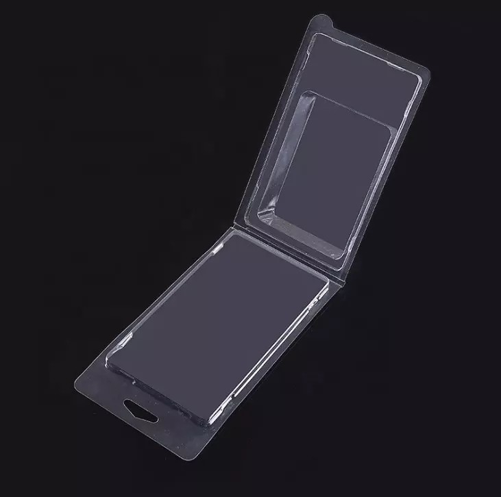 Boîte de boursouflure claire de coquille de cintre de cintre d'OEM pour le cas de téléphone