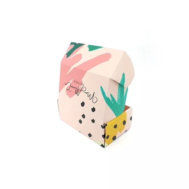 Boîtes d'affranchissement personnalisées par Kraft de boîte d'emballage de papier imprimé par carton ondulé